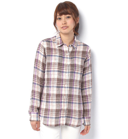 リネンチェックシャツ? 311111499
