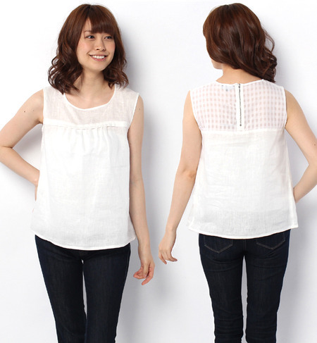 フランダースリネン コンビブラウス