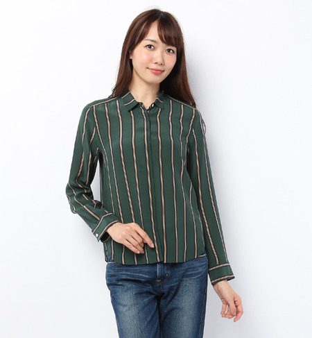 シルク レジメンタル シャツ