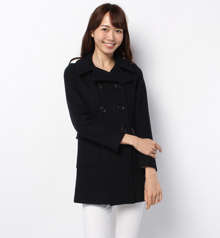 FIDELITY: ロング Pコート NAVY