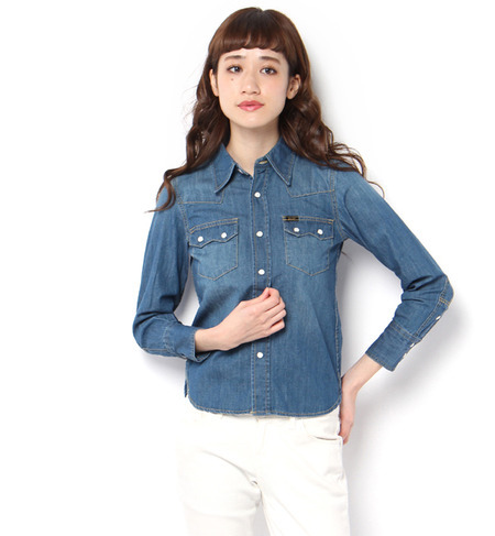 LEE:デニムシャツ(navy)