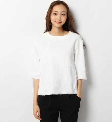 コットンツイード フリンジブラウス