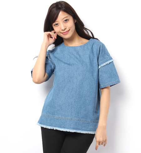 【CLASSY5月号掲載】デニム Tブラウス
