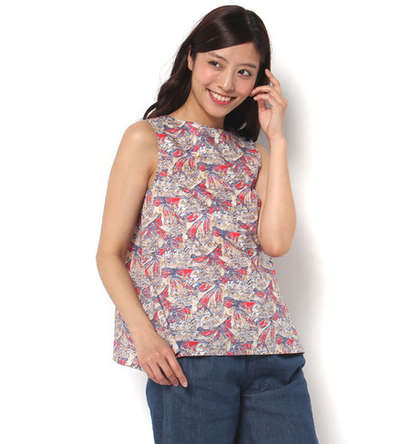 liflattie ships:リバティ KATHLEEN ノースリーブ ブラウス