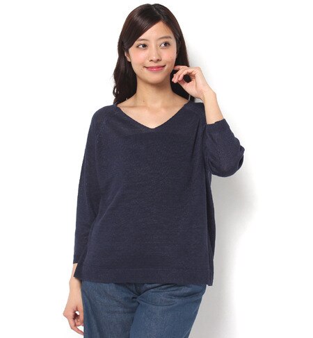 【シップス フォー ウィメン/SHIPS for women】 liflattie ships:HERDMANS リネン 9G プルオーバー [送料無料]