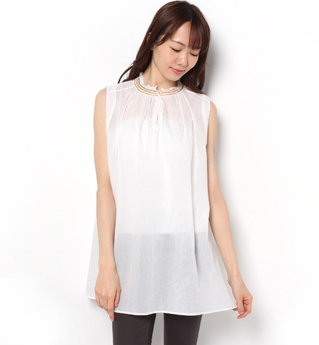 ビジューノースリーブチュニック