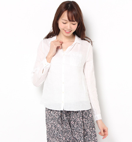 【シップス フォー ウィメン/SHIPS for women】 liflattie ships:リネン スキッパー シャツ [送料無料]