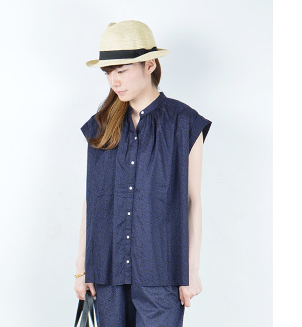 【シップス フォー ウィメン/SHIPS for women】 liflattie ships:フラワー プリント ノースリーブ ブラウス [送料無料]