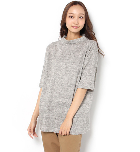 【シップス フォー ウィメン/SHIPS for women】 liflattie ships:リネン ガーゼ ハイネック チュニック [送料無料]