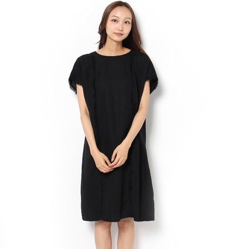 【シップス フォー ウィメン/SHIPS for women】 liflattie ships:リネン レーヨン フリンジ ワンピース [送料無料]