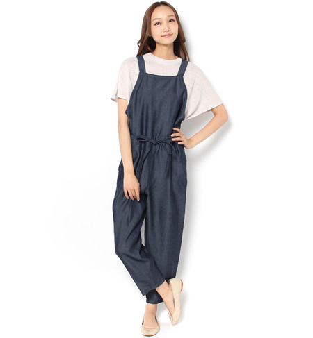 【シップス フォー ウィメン/SHIPS for women】 liflattie ships:テンセル デニム サロペット [送料無料]