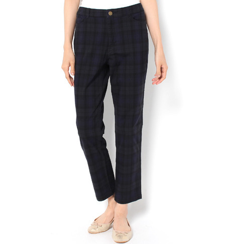 【シップス フォー ウィメン/SHIPS for women】 liflattie ships:チェック スリム パンツ [送料無料]