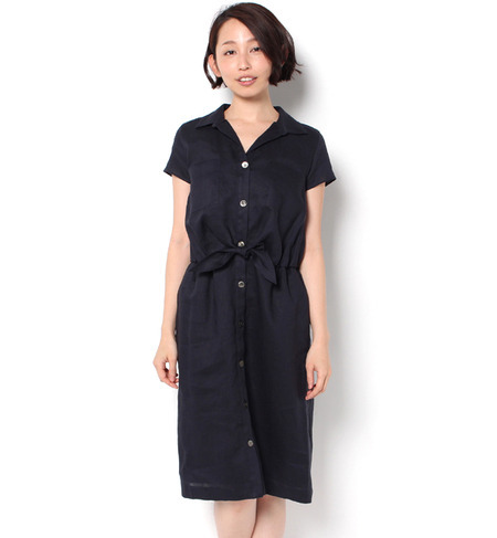 【シップス フォー ウィメン/SHIPS for women】 リネンフロントリボン（navy） [送料無料]