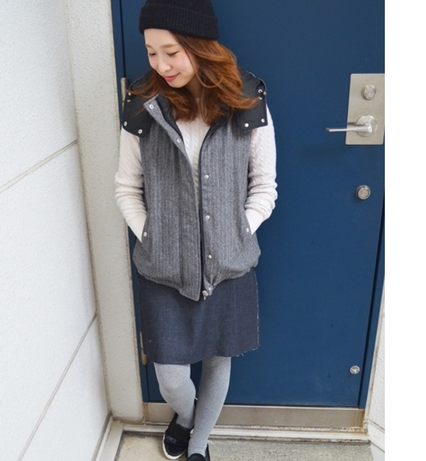 【シップス フォー ウィメン/SHIPS for women】 リバーシブルダウンベスト 15FW [送料無料]
