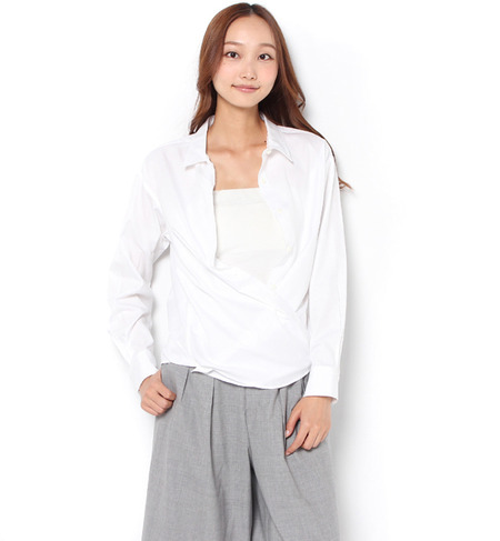 【シップス フォー ウィメン/SHIPS for women】 カシュクールシャツ [送料無料]