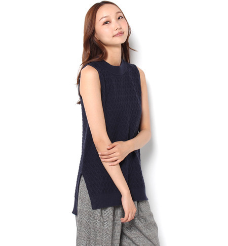 【シップス フォー ウィメン/SHIPS for women】 TORRAZZO DONNA:ノースリーブニットプルオーバー [送料無料]