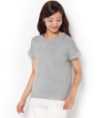 【シップス フォー ウィメン/SHIPS for women】 TORRAZZO DONNA:フェザーモチーフニット [送料無料]