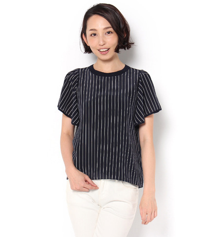 【シップス フォー ウィメン/SHIPS for women】 ウォッシャブルフリルブラウス [送料無料]