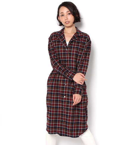 【シップス フォー ウィメン/SHIPS for women】 ロングシャツ羽織(check)◆ [送料無料]