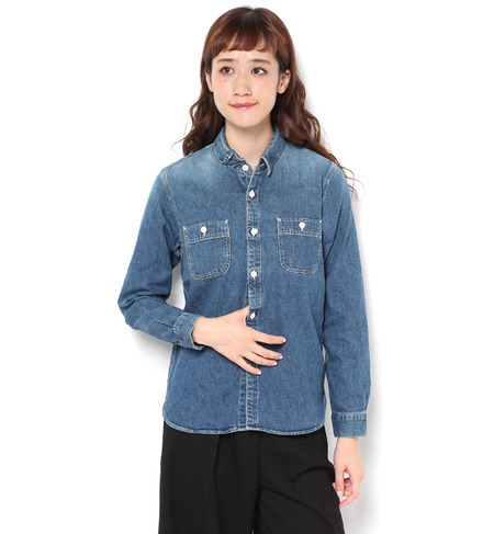 【シップス フォー ウィメン/SHIPS for women】 liflattie ships:デニム 2ポケット シャツ [送料無料]