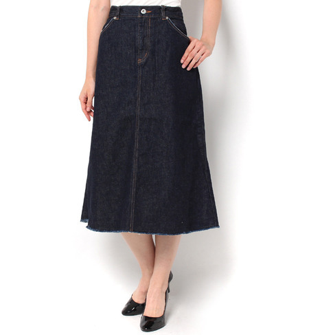 【シップス フォー ウィメン/SHIPS for women】 カットオフデニムスカート ワンウォッシュ [送料無料]