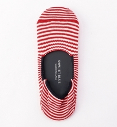 【シップス/SHIPS】 SHIPS JET BLUE: スリップレス ボーダーシューズインソックス [3000円(税込)以上で送料無料]