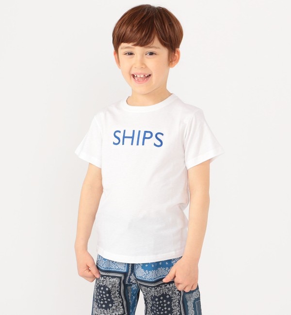 ＜アイルミネ＞【シップス/SHIPS】 SHIPS KIDS:＜ファミリーおそろい＞SHIPS ロゴ TEE(100〜160cm)画像