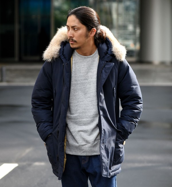 Woolrich ハイカラー S /M （≒M～L）アークティックパーカー 紺-