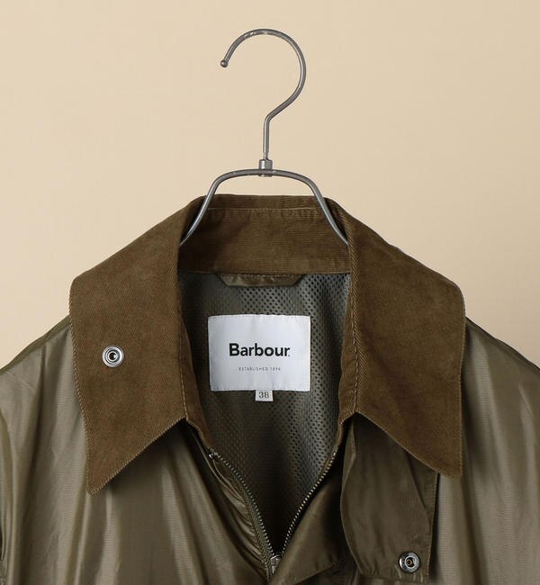 良品】BARBOUR シップス別注 パッカブルナイロンBORDER(ボーダー)袖丈