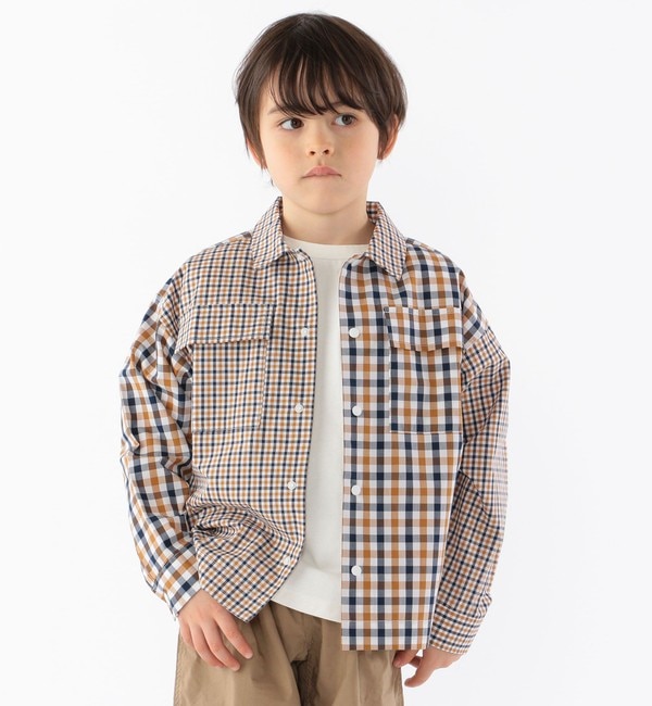 【シップス/SHIPS】 SHIPS KIDS:パターン ルーズ シャツ ジャケット(100〜130cm)
