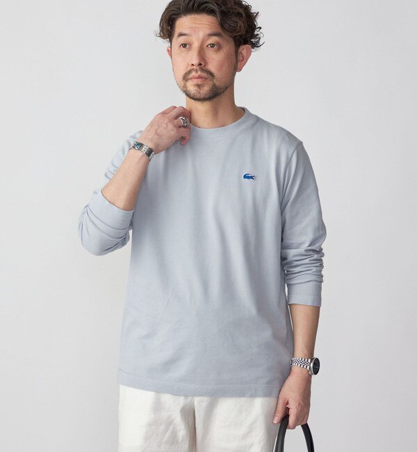 SHIPS別注】LACOSTE: ガーメントダイ ピケ ロングスリーブ Tシャツ