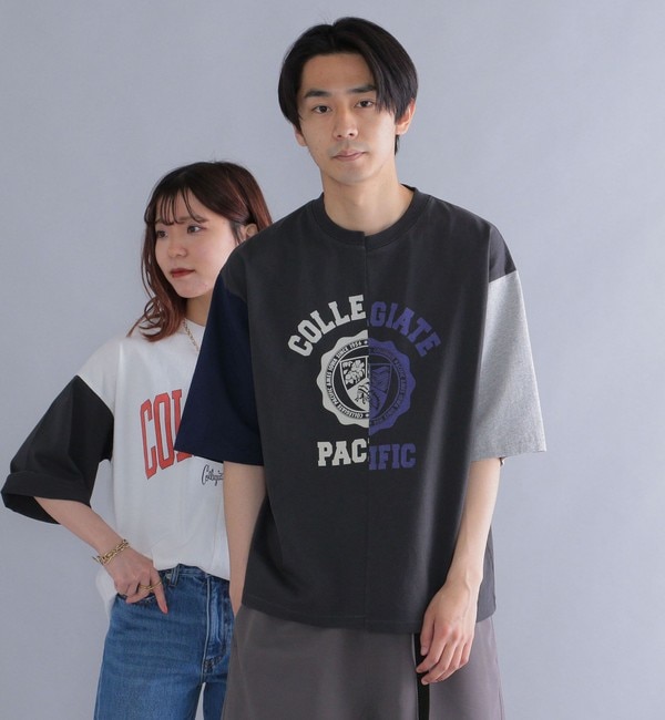 SHIPS別注】Collegiate Pacific: カレッジプリント ドッキング Tシャツ