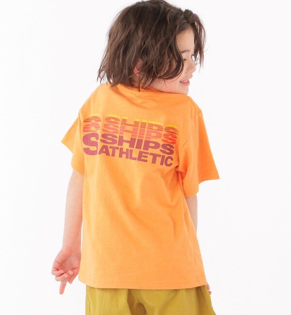 SHIPS KIDS別注】RUSSELL ATHLETIC:モーション ロゴ TEE(100～160cm