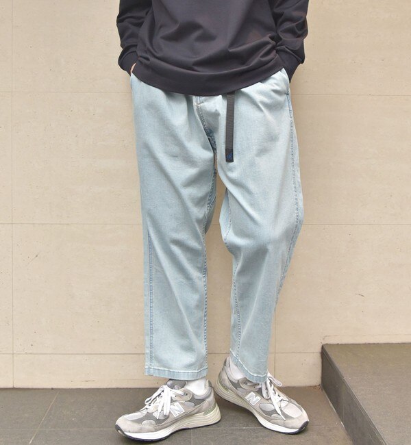 【SHIPS any別注】GRAMiCCi: オーガニックコットン ルーズテーパード ストレッチ デニム パンツ◇