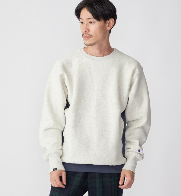 【SHIPS別注】Champion: リバースウィーブ(R) 2トーン スウェット