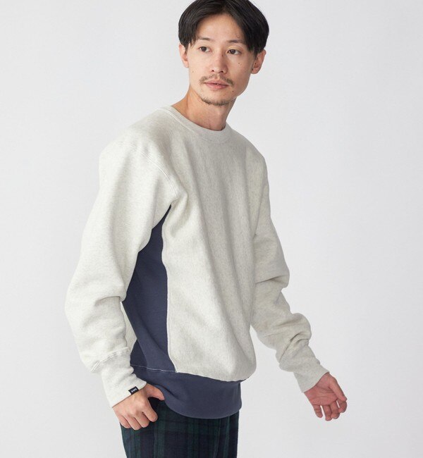 【SHIPS別注】Champion: リバースウィーブ(R) 2トーン スウェット