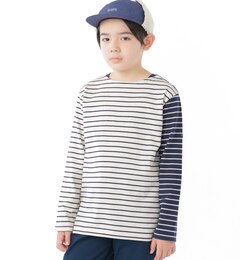 SHIPS KIDS:145～160cm / オーガニック コットン バスクシャツ