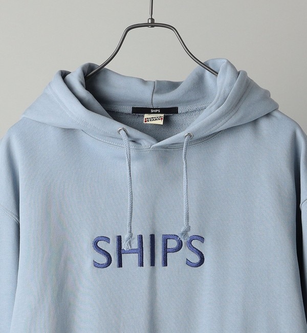 SHIPS: 刺繍 SHIPS ロゴ ユニセックス スウェット パーカー 22FW|SHIPS