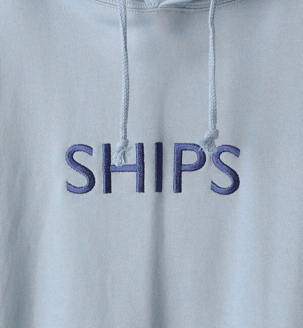 *SHIPS: 刺繍 SHIPS ロゴ ユニセックス スウェット パーカー 22FW