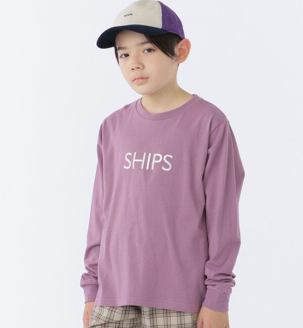 ＜アイルミネ＞【シップス/SHIPS】 SHIPS KIDS:145〜160cm / SHIPS ロゴ 長袖 TEE画像
