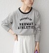 【SHIPS any別注】THE KNiTS: リンガーロゴ ロング スリーブ TEE