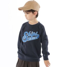 【SHIPS KIDS別注】RUSSELL ATHLETIC:100～160cm / カレッジ ロゴ スウェット