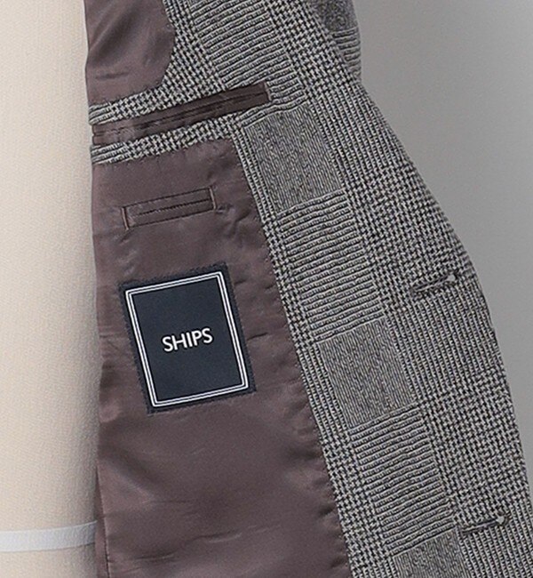 SHIPS: LORO PIANA FABRIC グレンチェック グレー スーツ