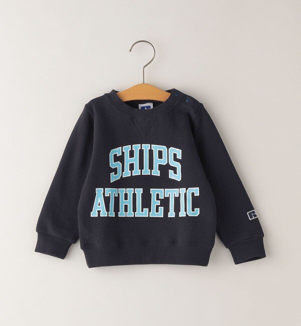 【SHIPS KIDS別注】RUSSELL ATHLETIC:90cm / ロゴ スウェット