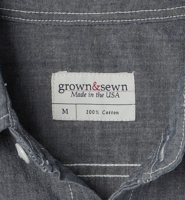 GROWN&SEWN: Chambray Work Shirt - Heritage Rinse