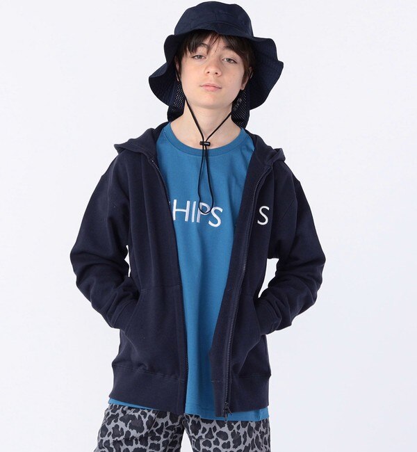 SHIPS KIDS:145～160cm / ロゴ フード ジップ パーカー|SHIPS(シップス