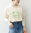 【SHIPS any別注】THE KNiTS: CONTINUE ロゴ プリント ＆ 刺繍 ロング スリーブTEE