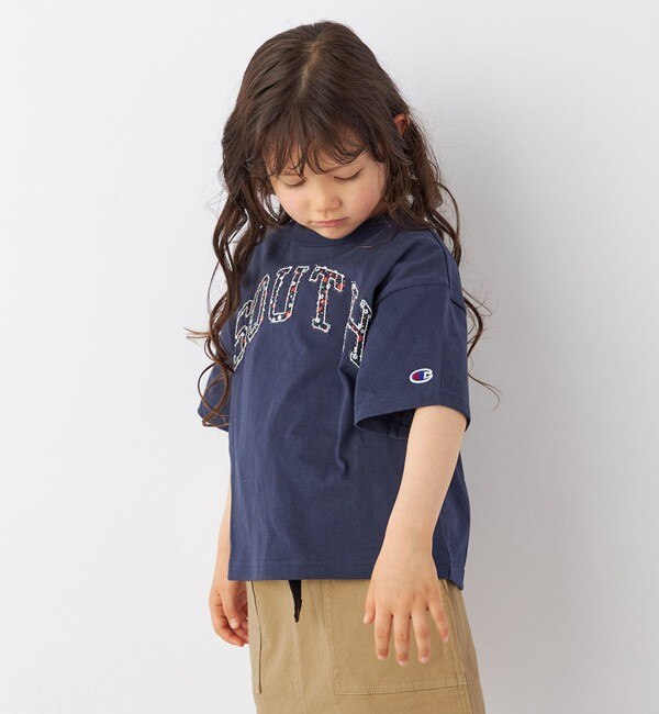 Champion: ルーズフィット パッチワーク Tシャツ 110/130 ◇|SHIPS