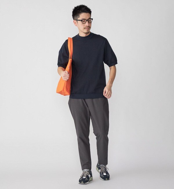 SHIPS: CORDURA(R) TEXBRID(R) モックネック ニット Tシャツ|SHIPS