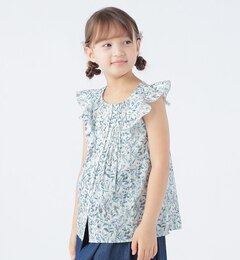 SHIPS KIDS:100～130cm / リバティ 半袖 ブラウス